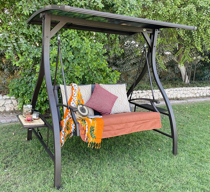 Modern outdoor swing for garden relaxation